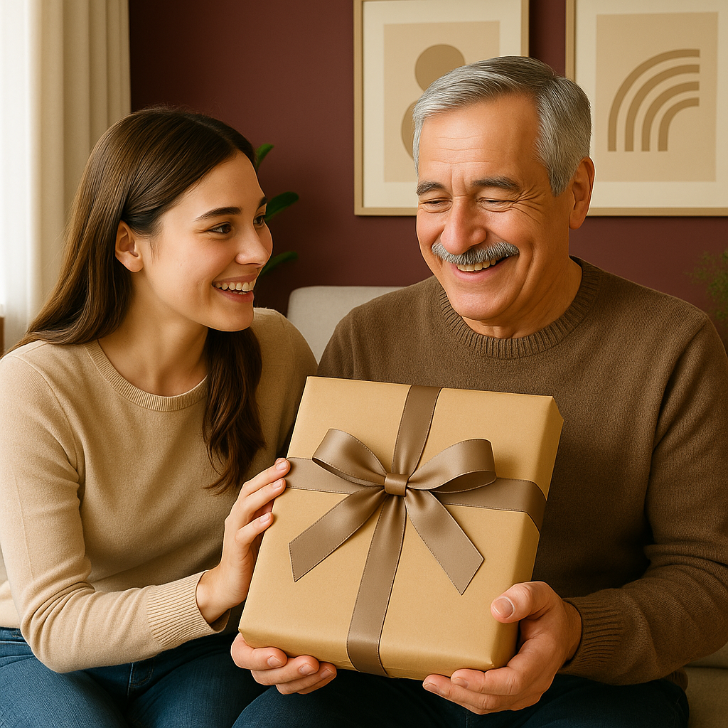 Image of Portret ojca i córki - druk na szkle, portret z Twojego zdjęcia