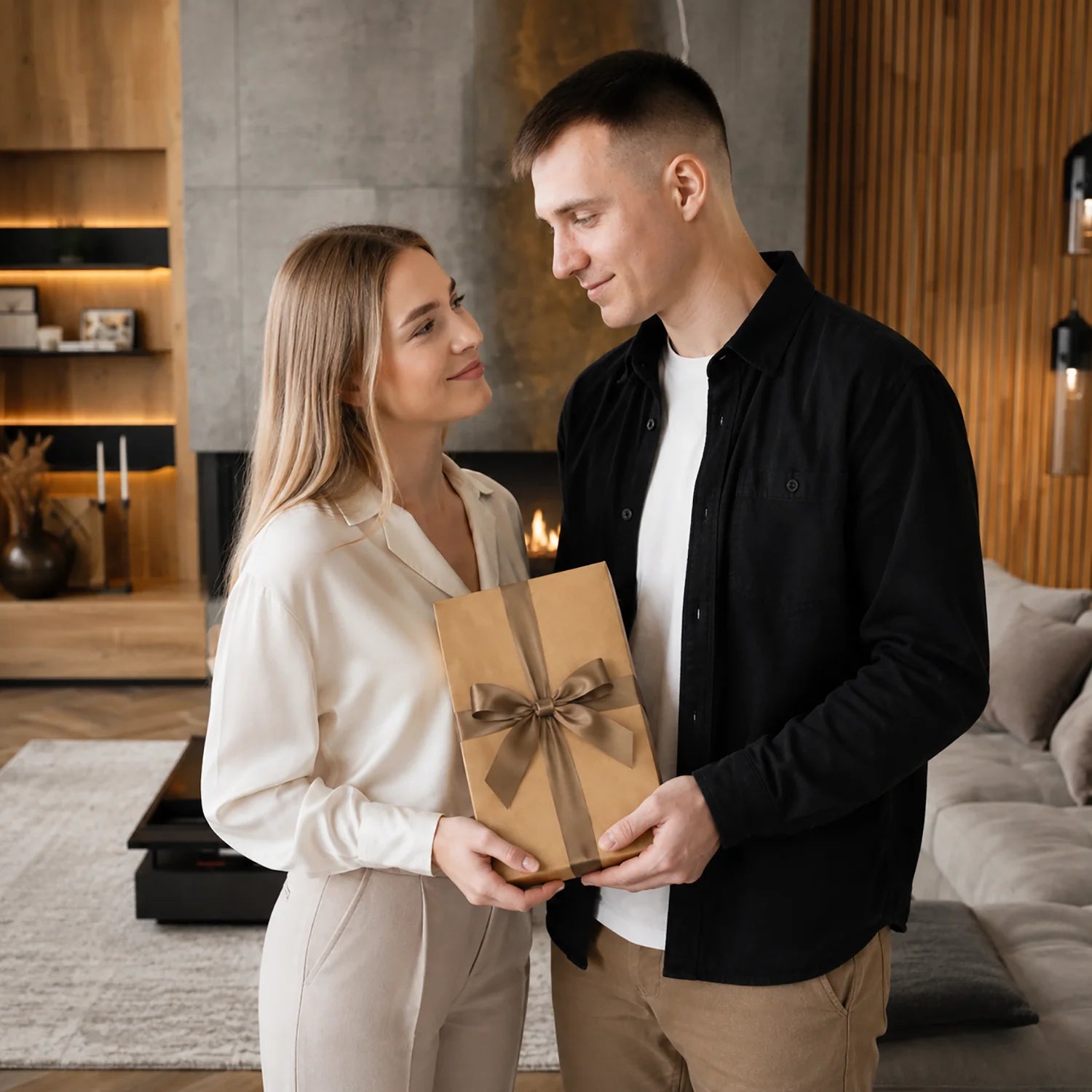 Image of Pomysł na prezent dla pary na rocznicę – personalizowany portret na szkle Zawsze z Tobą