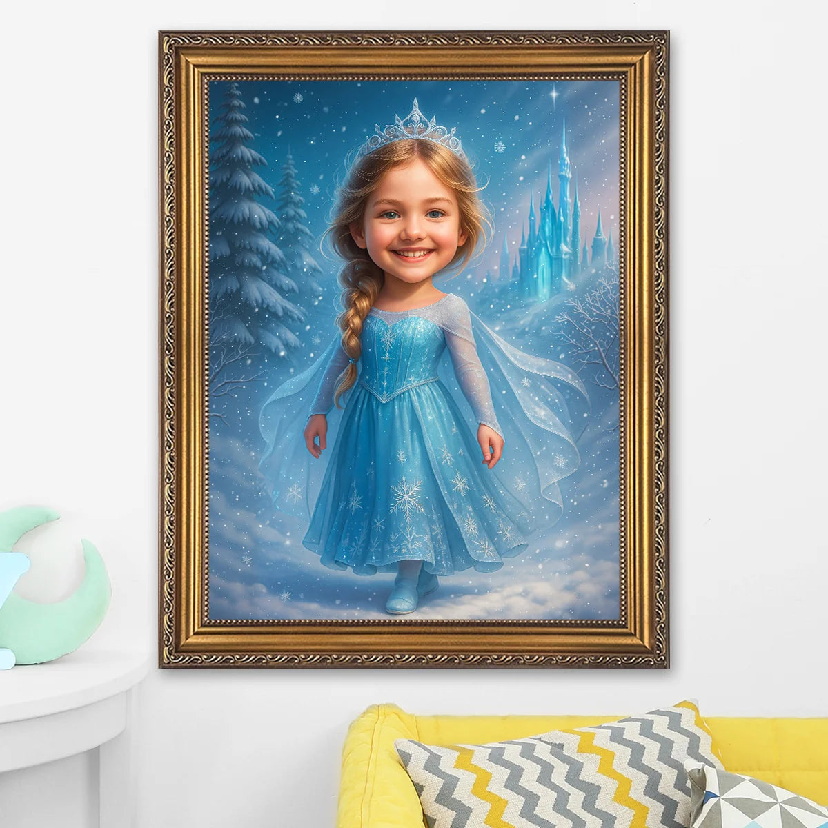 Dziewczynka w stylu Frozen - obraz na płótnie z Twojego zdjęcia