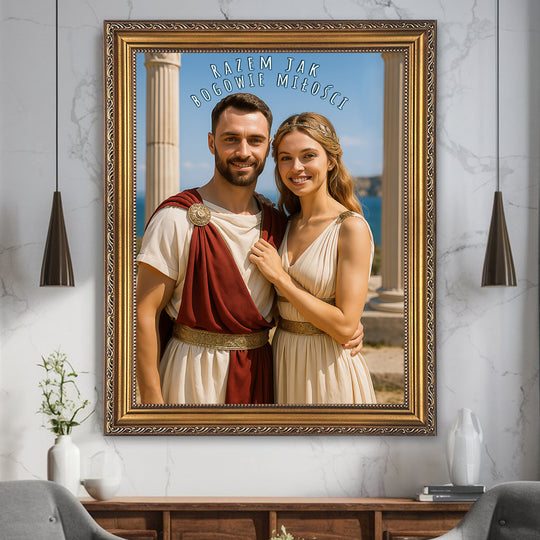 Portret bogów miłości - obraz na płótnie z Twojego zdjęcia