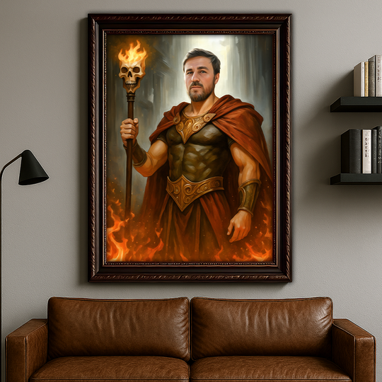 Portret boga Hadesa - obraz na płótnie z Twojego zdjęcia