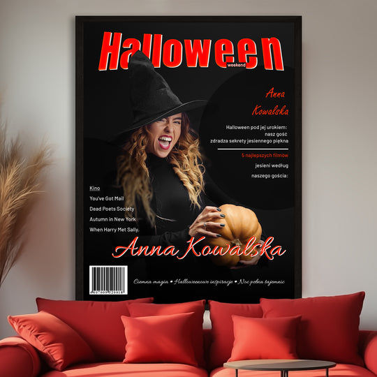 Okładka magazynu czarownicy - plakat z Twojego zdjęcia
