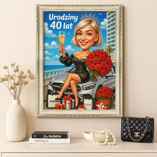 Portret na 40. urodziny- obraz na płótnie z Twojego zdjęcia