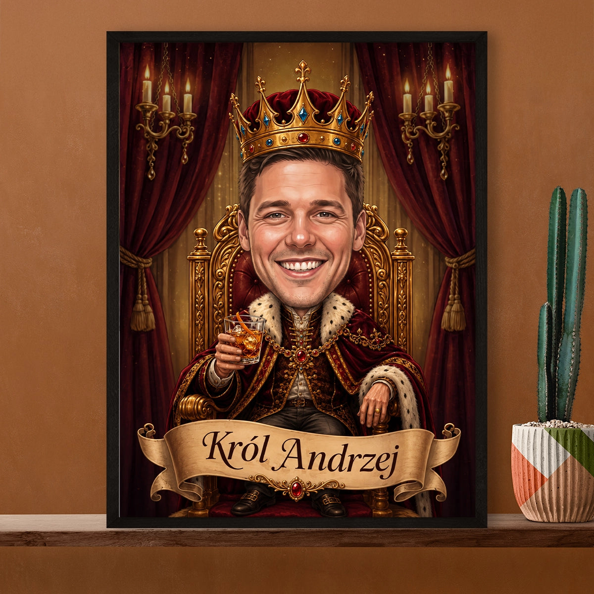 Image of wymalujchwile.pl – plakat portret króla na tronie – żartobliwy prezent na urodziny dla mężczyzny