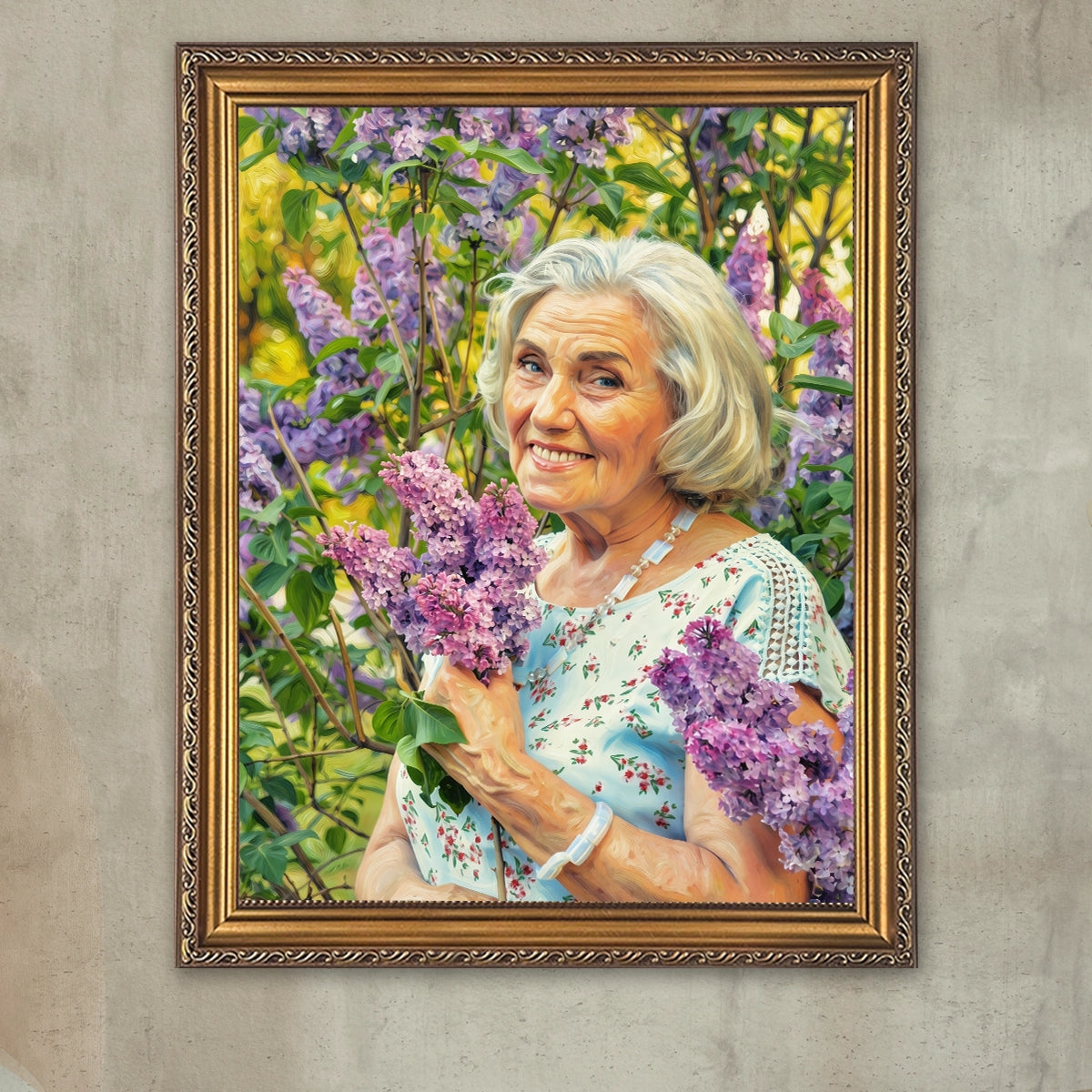 Image of wymalujchwile.pl – portret mamy w malarskim stylu – obraz na płótnie prezent na Dzień Matki