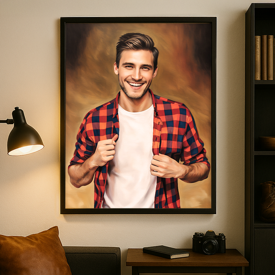 Portret mężczyzny - obraz na płótnie z Twojego zdjęcia