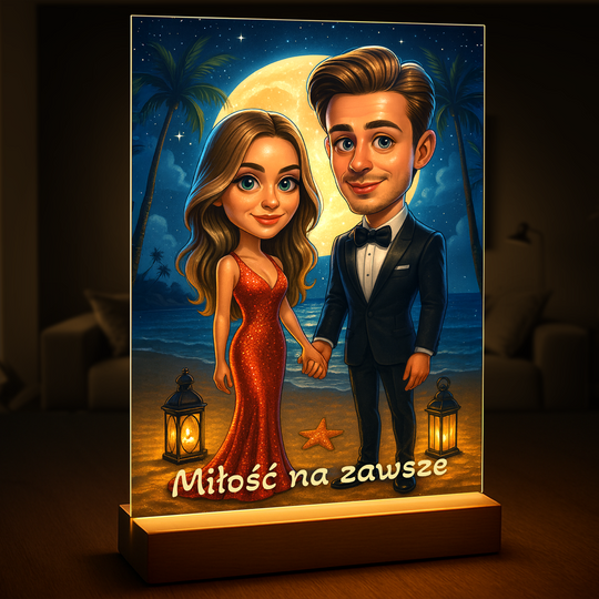 Miłość na zawsze - druk na szkle, portret z Twojego zdjęcia