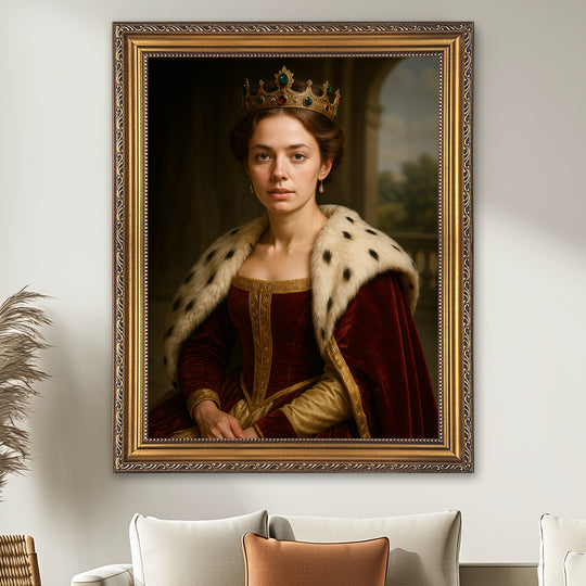 Portret prawdziwej królowej - obraz na płótnie z Twojego zdjęcia
