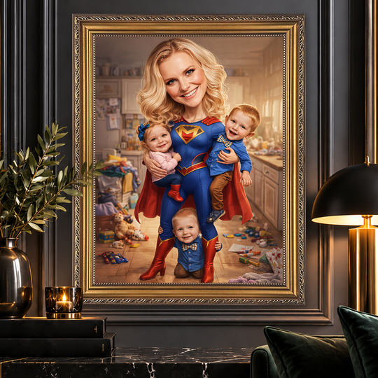 Mama ma Supermoce – portret na płótnie ze zdjęcia dla mamy