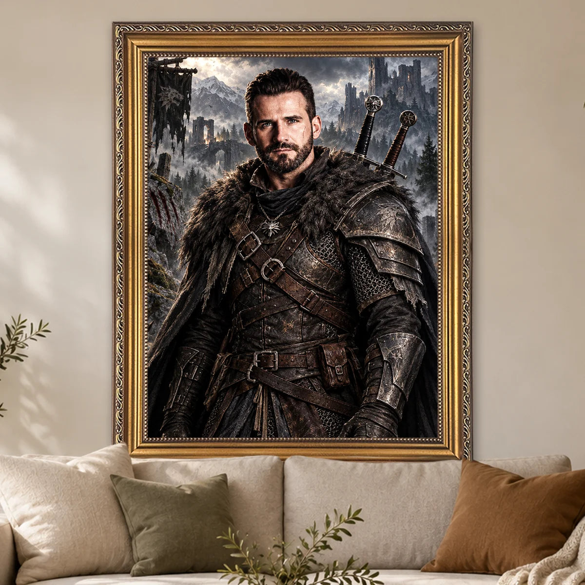 Image of Portret w stylu wojownika  fantasy – obraz na płótnie ze zdjęcia