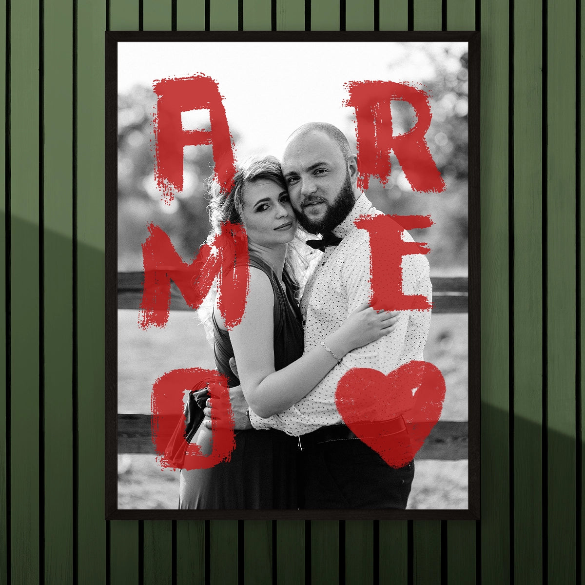 Image of wymalujchwile.pl – plakat ze zdjęciem pary Amore – prezent na rocznicę