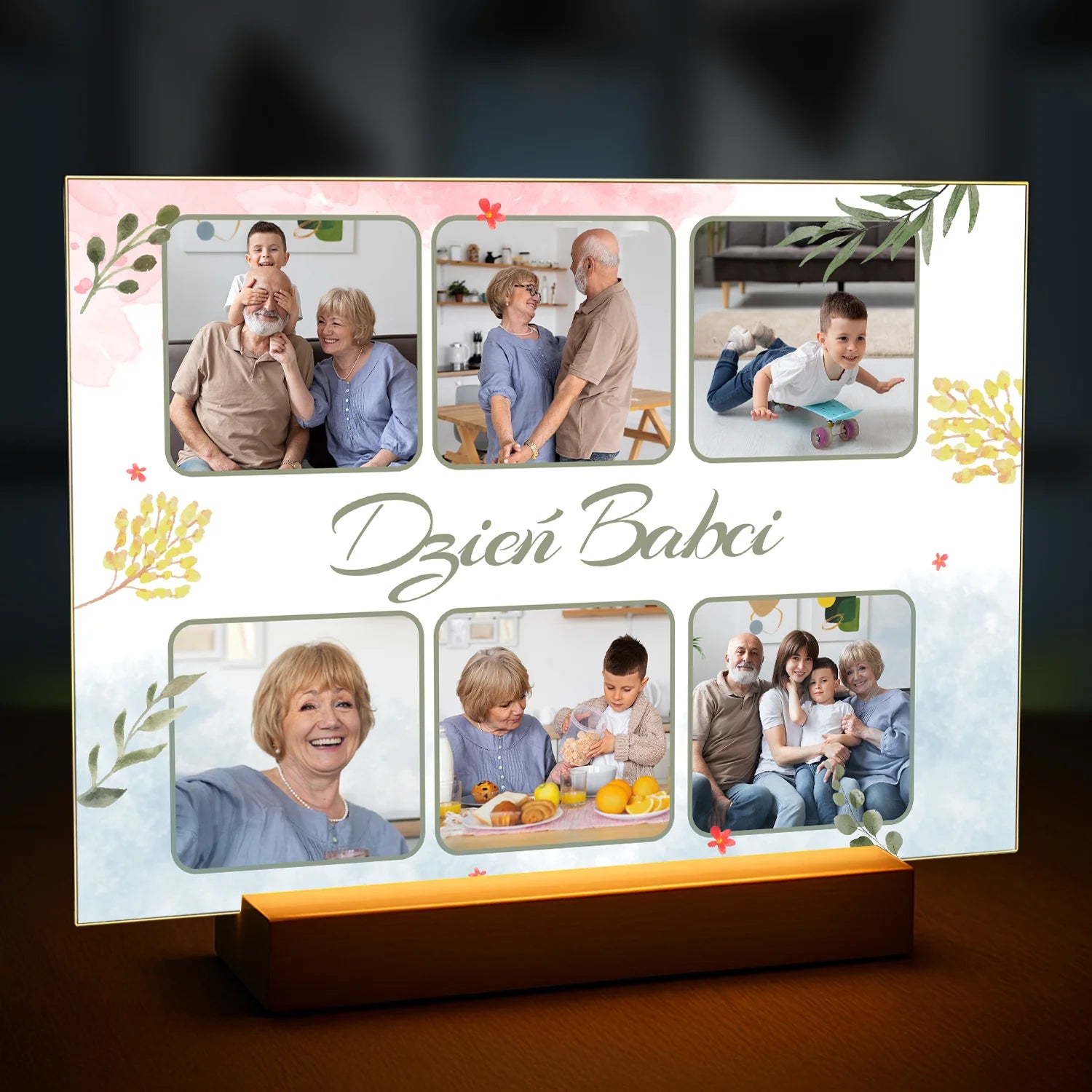 Image of Fotokolaż na Dzień Babci - druk na szkle z Twojego zdjęcia