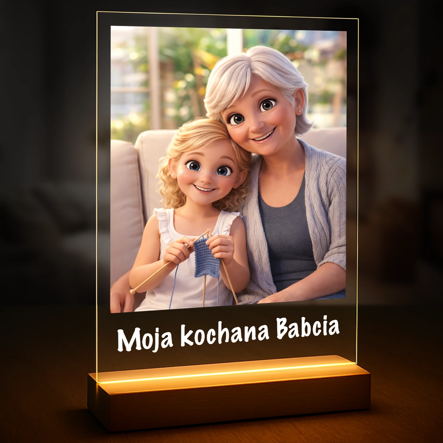 Image of Moja kochana babcia - druk na szkle, portret z Twojego zdjęcia