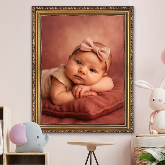 Portret małej dziewczynki - obraz na płótnie z Twojego zdjęcia