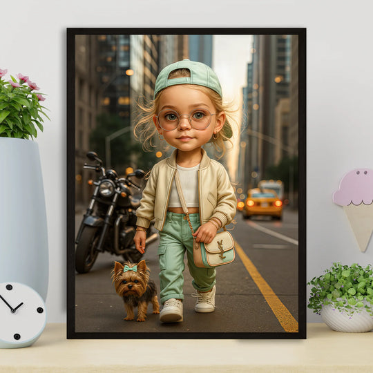 Mała stylowa dama - plakat z Twojego zdjęcia