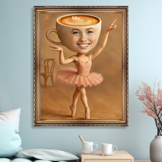 Portret w stylu Balleriny Cappucciny - obraz na płótnie z Twojego zdjęcia