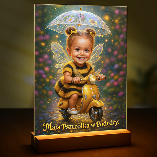 Mała pszczółka - druk na szkle, portret z Twojego zdjęcia