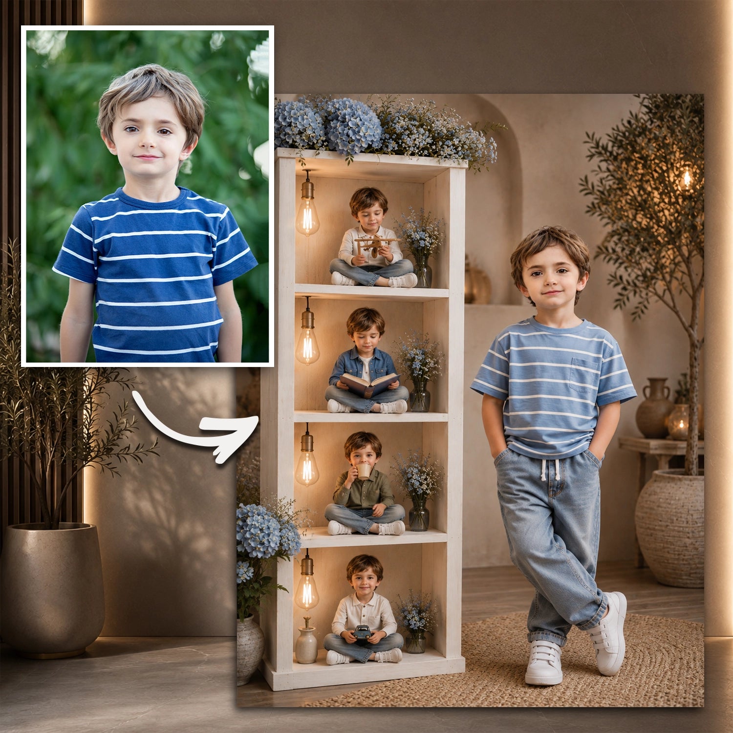 Image of Oryginalny prezent dla chłopca – portret na szkle Chłopiec