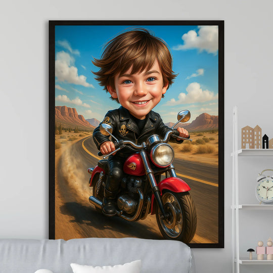 Motocyklista - plakat z Twojego zdjęcia