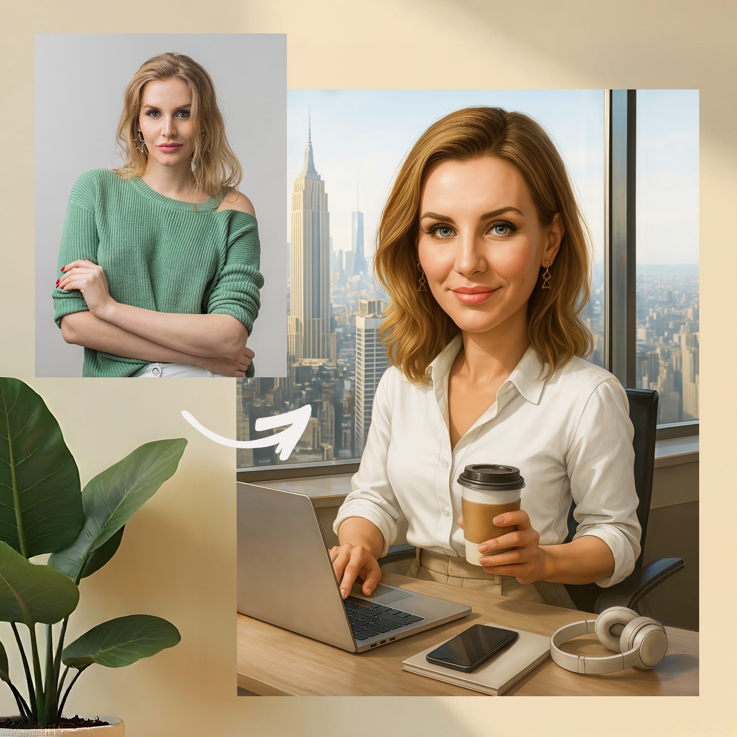 Portret Bizneswoman - obraz na płótnie z Twojego zdjęcia