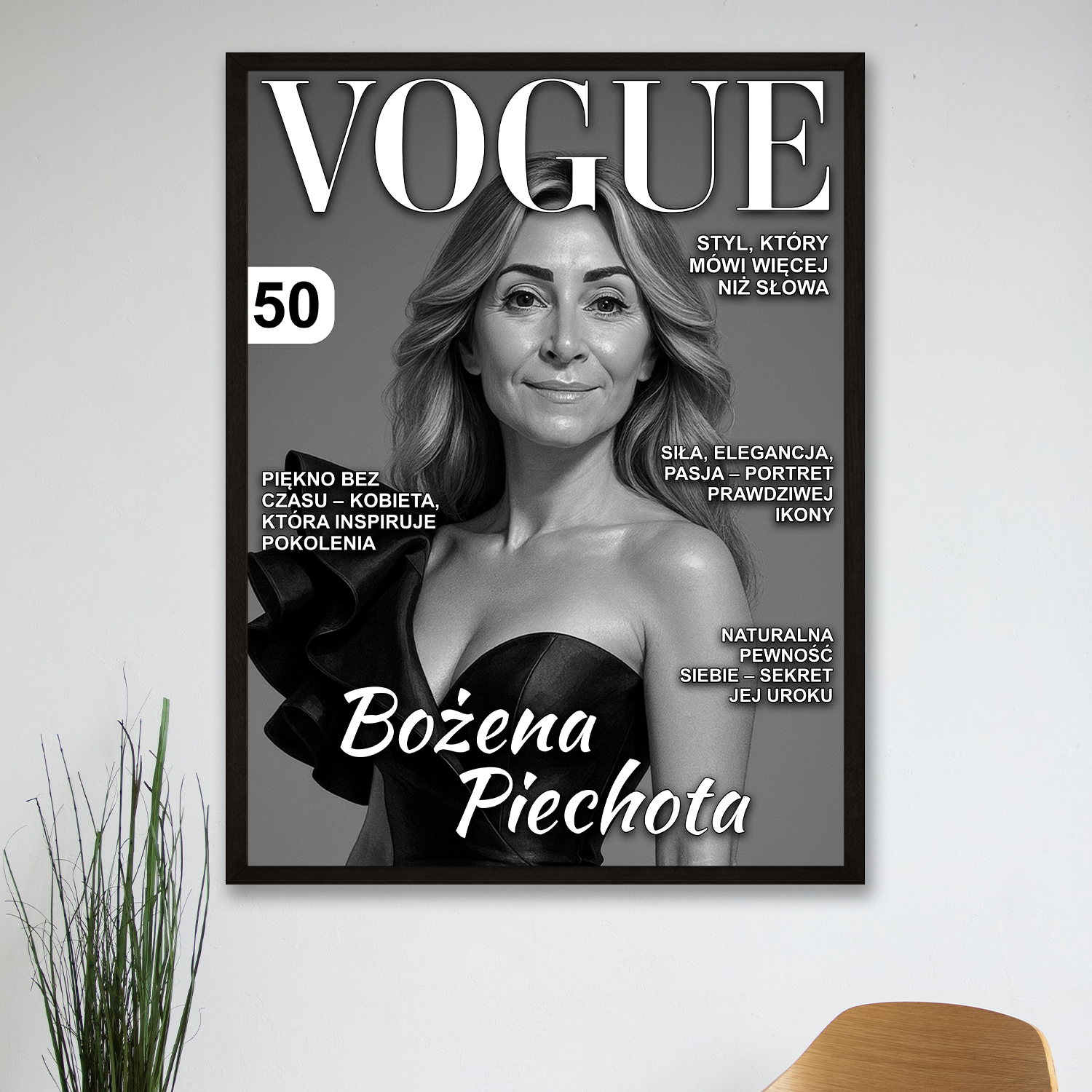 Image of Czarno - biała okładka Vogue - plakat z Twojego zdjęcia
