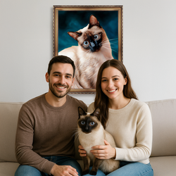 Image of Portret syjamskiego kota - obraz na płótnie z Twojego zdjęcia