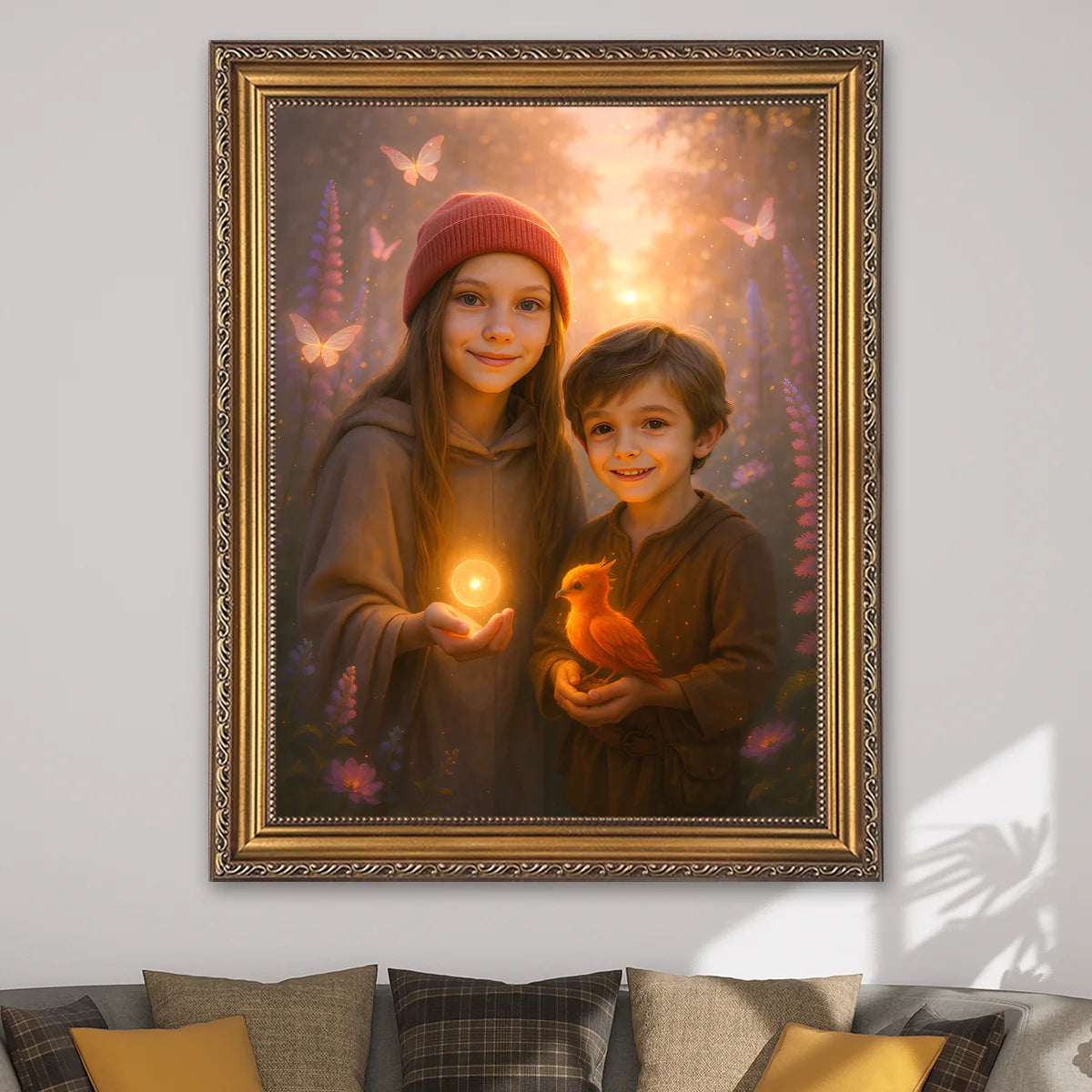 Image of Rodzeństwo w magicznym stylu - obraz na płótnie z Twojego zdjęcia