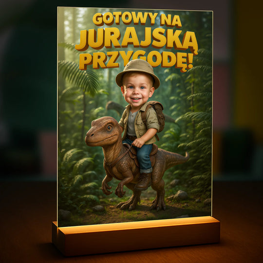 Jurajska przygoda - druk na szkle, portret z Twojego zdjęcia