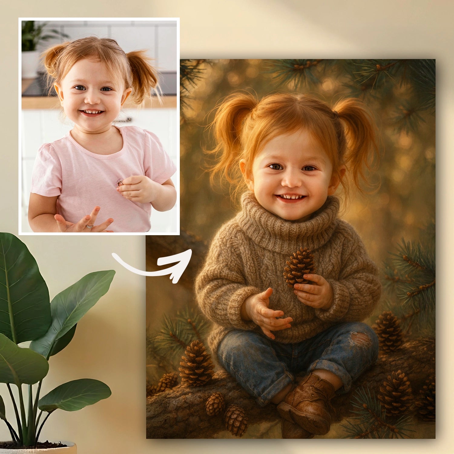 Image of Dziewczynka portret - obraz na płótnie z Twojego zdjęcia