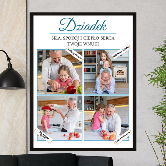 Dla najlepszego dziadka od wnuków - plakat z Twojego zdjęcia