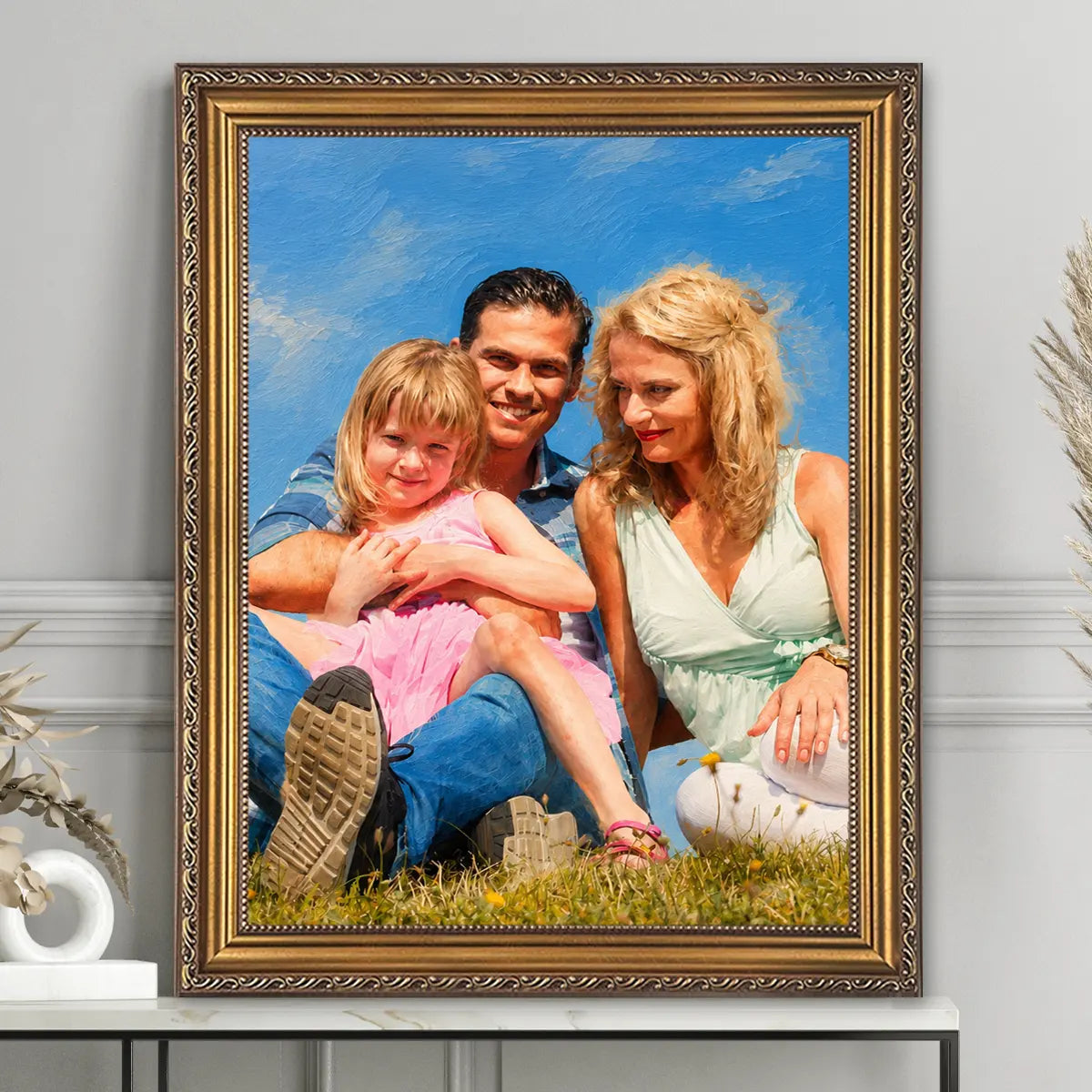 Image of Rodzinny portret ze zdjęcia – personalizowany obraz z fotografii jako prezent dla najbliższych