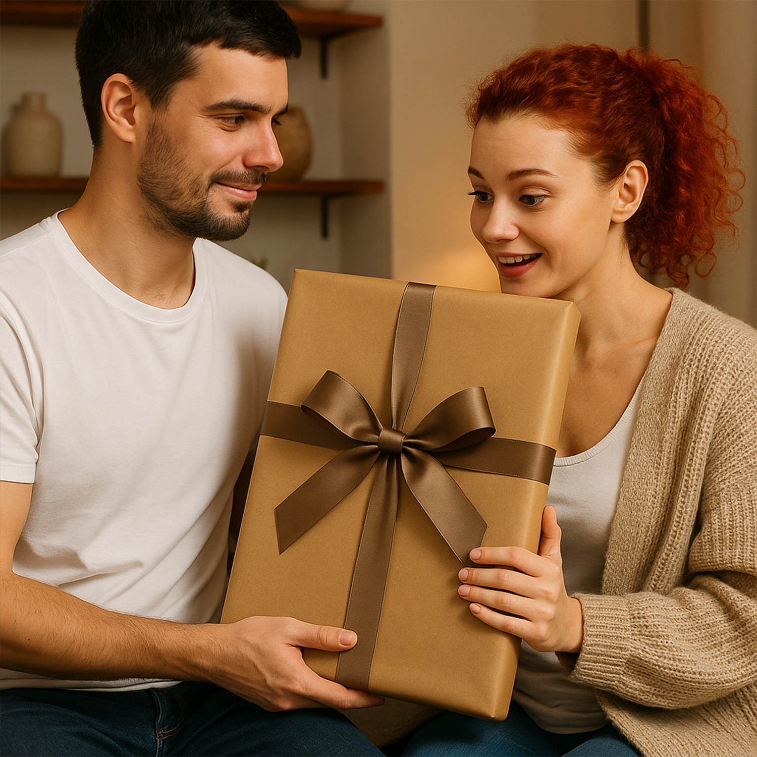 Image of Futurystyczny portret pary - obraz na płótnie z Twojego zdjęcia