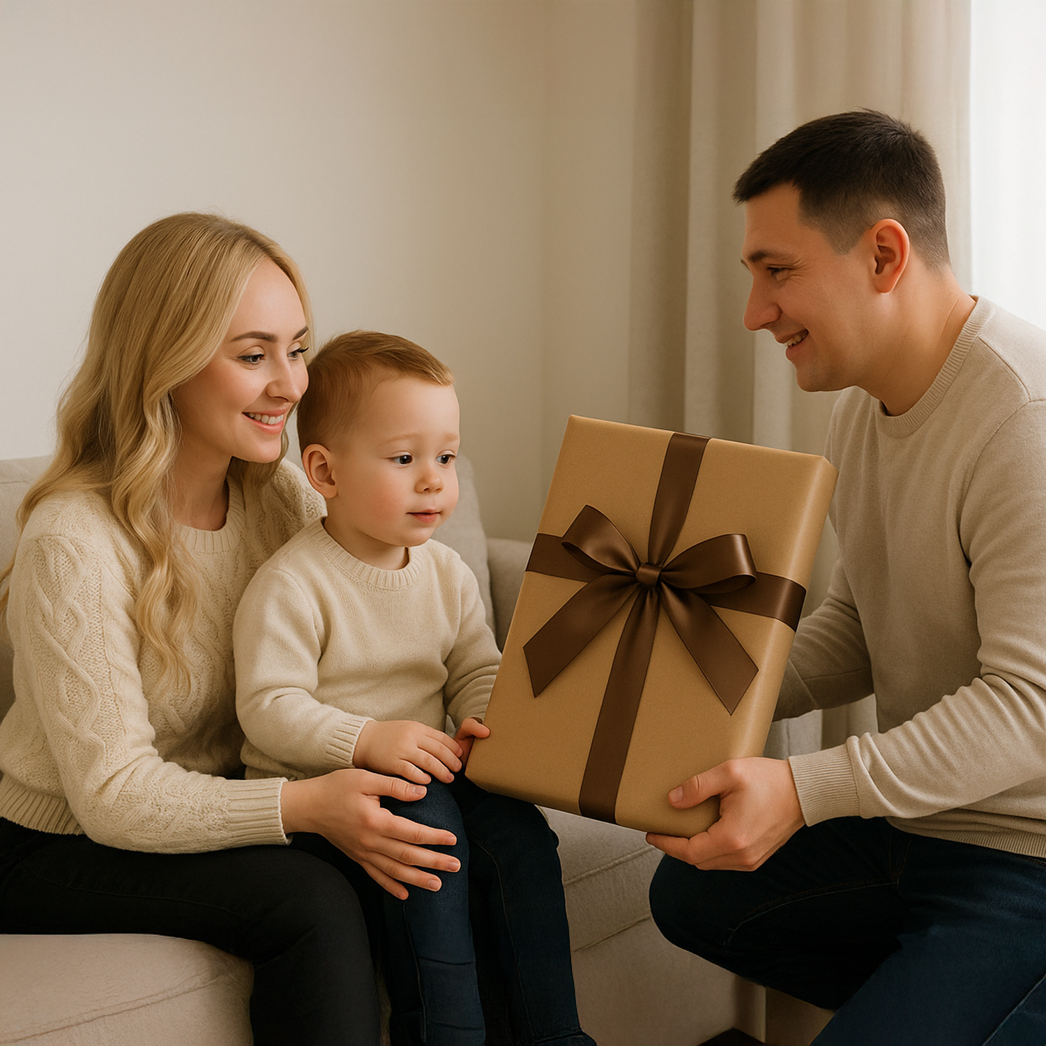 Image of Portret rodziny w animowanym stylu - obraz na płótnie z Twojego zdjęcia