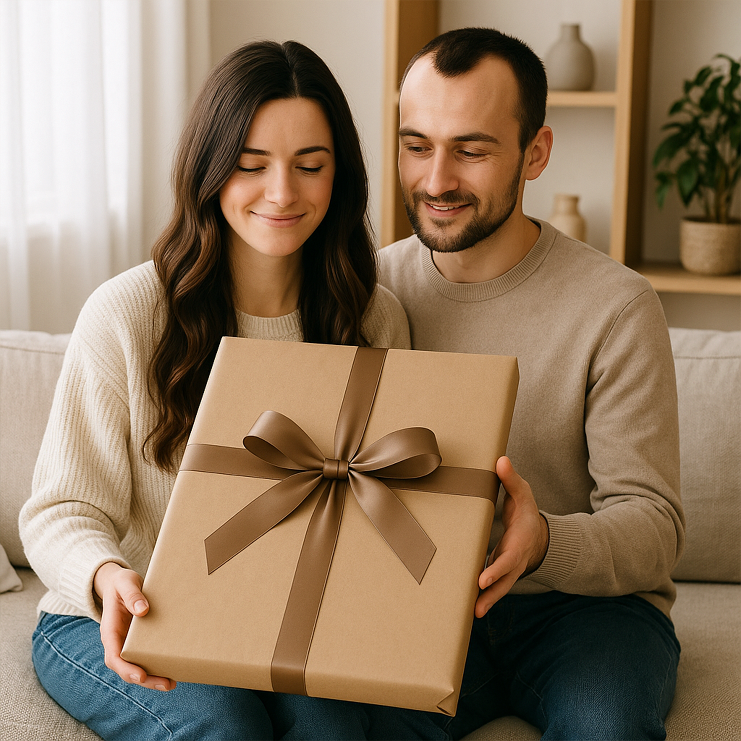 Image of Portret nowożeńców w stylu karykatury - obraz na płótnie z Twojego zdjęcia