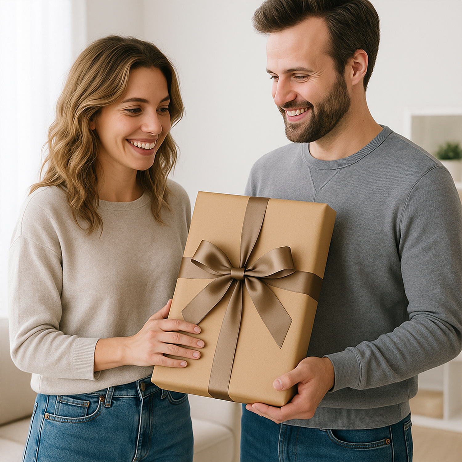 Image of Ilustrowany portret pary młodej - obraz na płótnie z Twojego zdjęcia