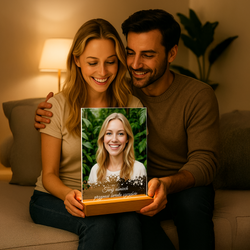 Image of Twój uśmiech - druk na szkle, portret z Twojego zdjęcia
