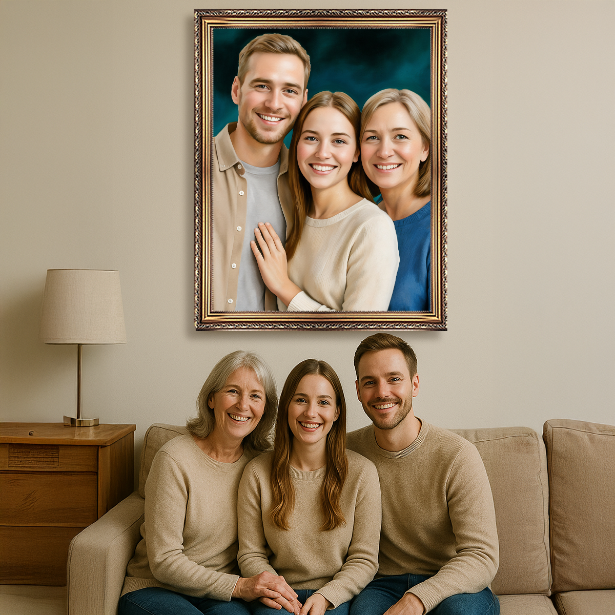 Portret teściowej - obraz na płótnie z Twojego zdjęcia