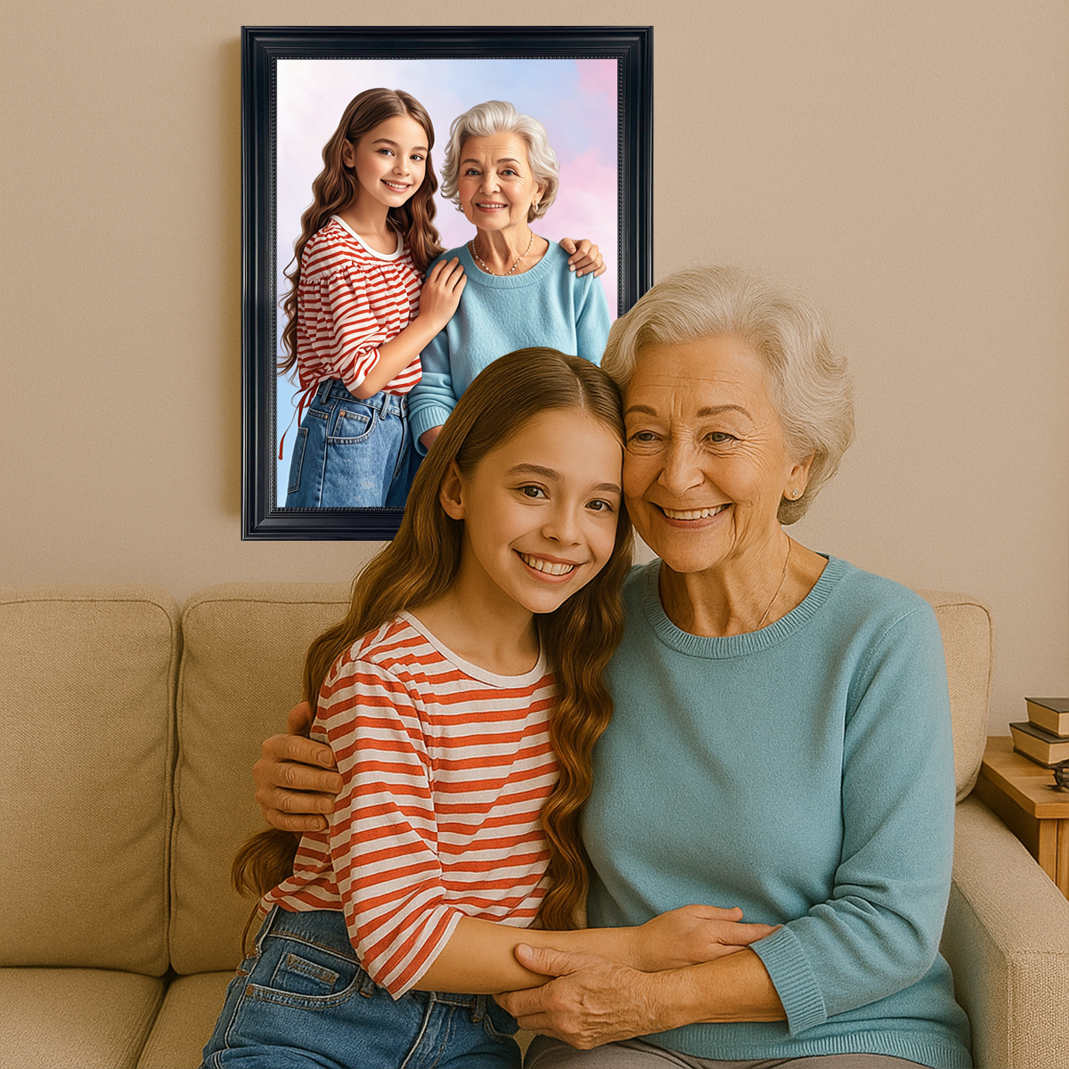 Image of Babcia i wnuczka - obraz na płótnie z Twojego zdjęcia