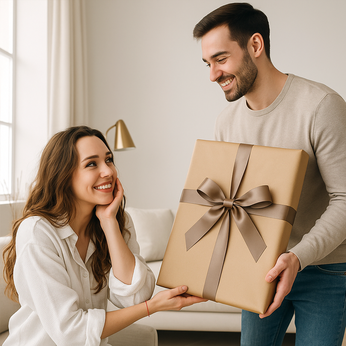 Image of Portret z piwoniami - obraz na płótnie z Twojego zdjęcia