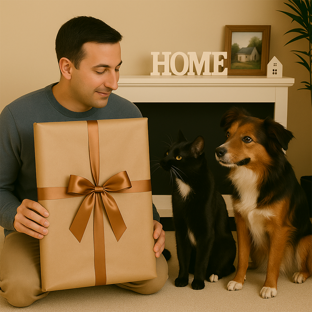 Image of Duet futrzastych przyjaciół - obraz na płótnie z Twojego zdjęcia