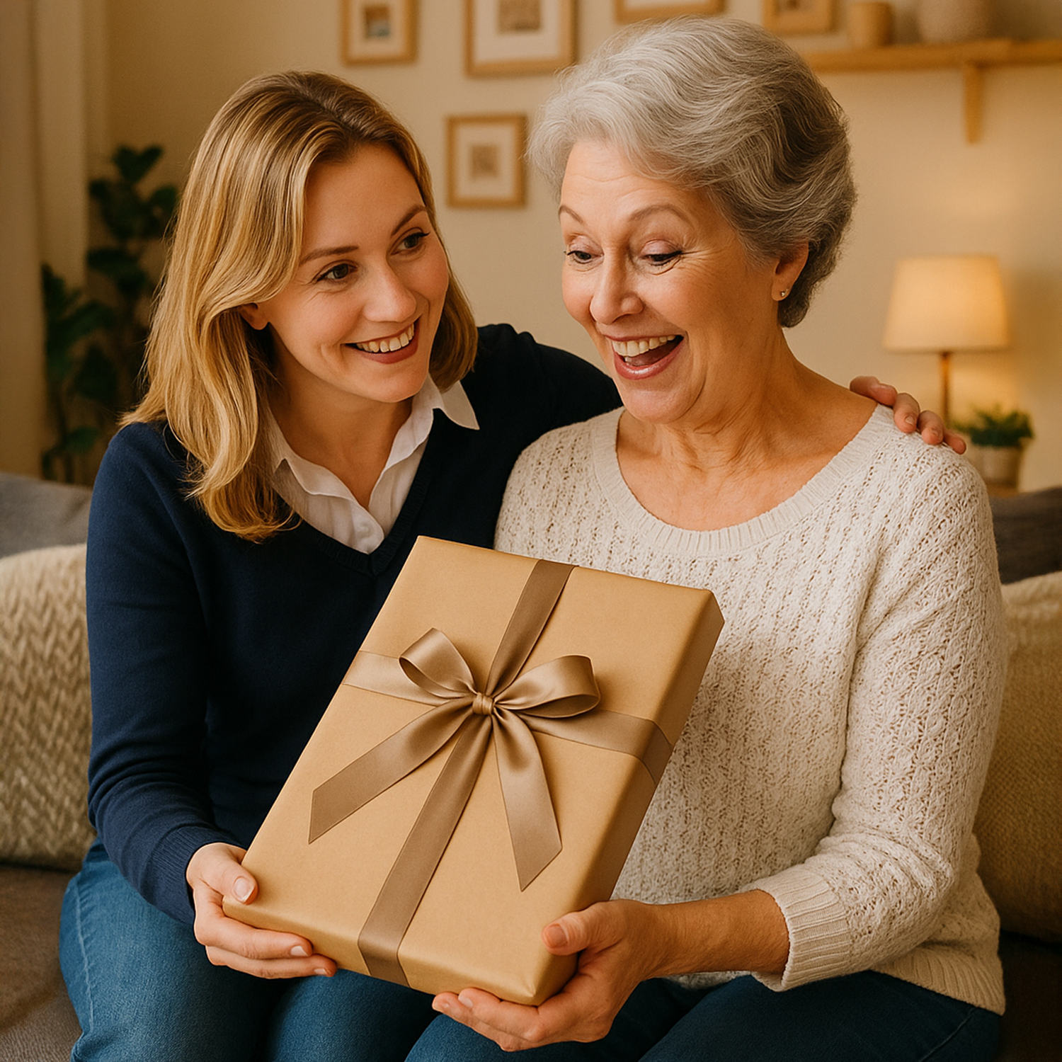 Image of Siedem zdjęć mamy i córki + tekst - druk na szkle, kolaż z Twoich zdjęć