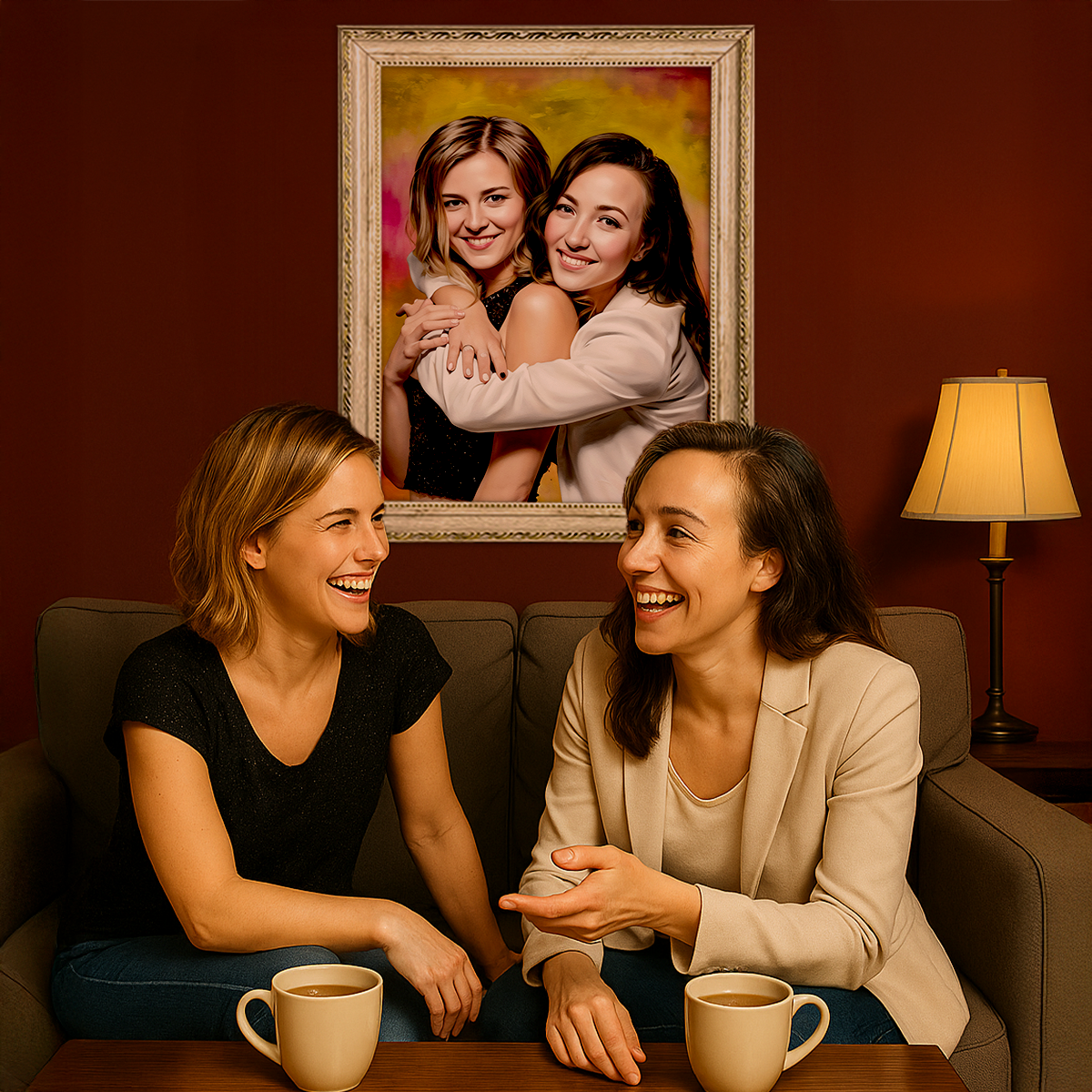 Image of Najlepsze przyjaciółki - obraz na płótnie z Twojego zdjęcia