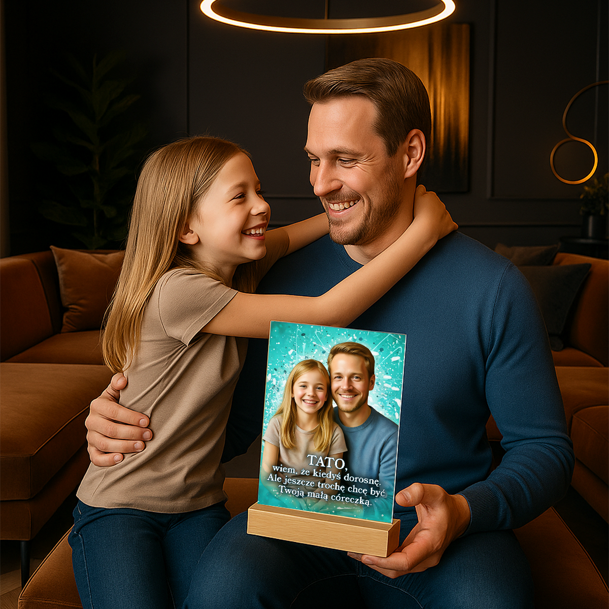 Image of Portret taty z córką - druk na szkle, portret z Twojego zdjęcia