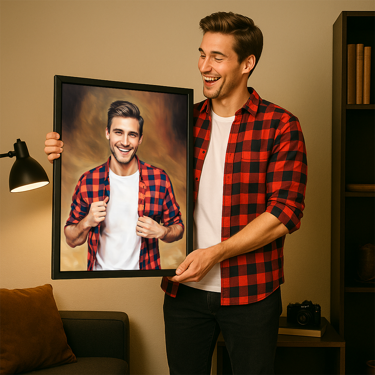 Portret mężczyzny - obraz na płótnie z Twojego zdjęcia