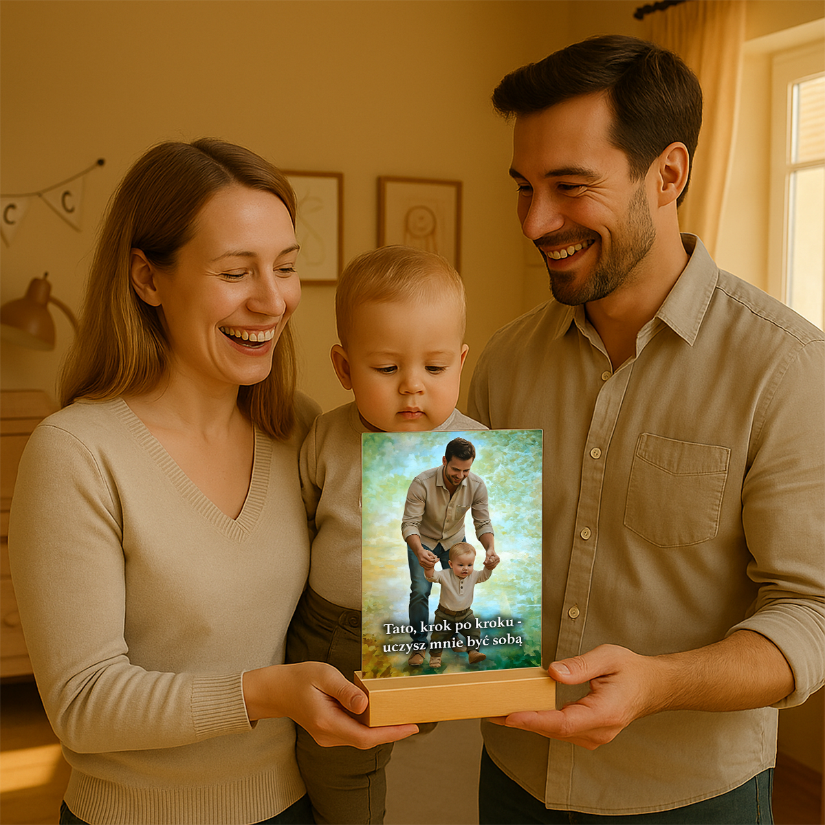 Image of Krok po kroku - druk na szkle, portret z Twojego zdjęcia