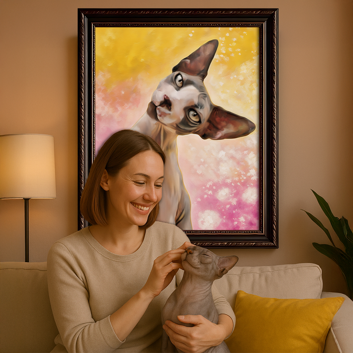 Koci portret - obraz na płótnie z Twojego zdjęcia