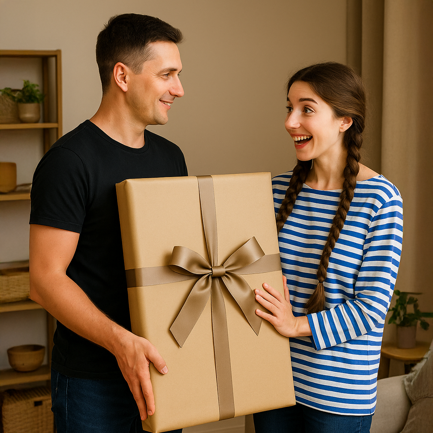 Image of Karykatura pary + tekst - plakat z Twojego zdjęcia