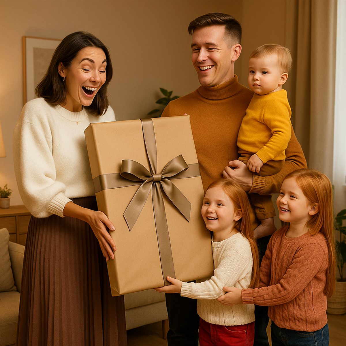 Image of Miłość zaczyna się w rodzinie - obraz na płótnie, kolaż z Twoich zdjęć