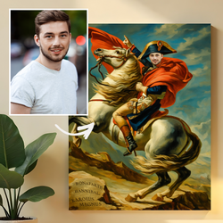 Image of Portret w stylu Napoleona - obraz na płótnie z Twojego zdjęcia