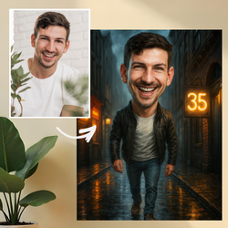 Image of Portret na 35 urodziny - obraz na płótnie z Twojego zdjęcia